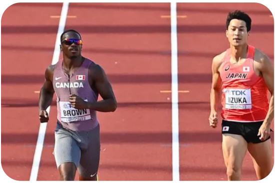 Aaron Brown Tops Canadian Relay Teammates in Botswana
