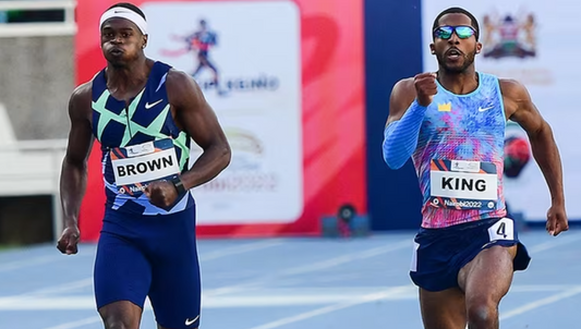 Aaron Brown sprints to 1st 200-metre win of season, holding off Kyree King in Kenya